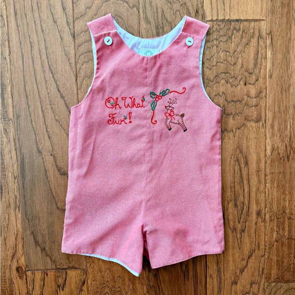 The Proper Peony Jon Jon Romper Oh What Fun! size 2